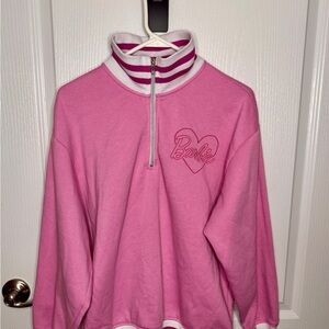 Barbie Pink Women's Sweater half Zip up